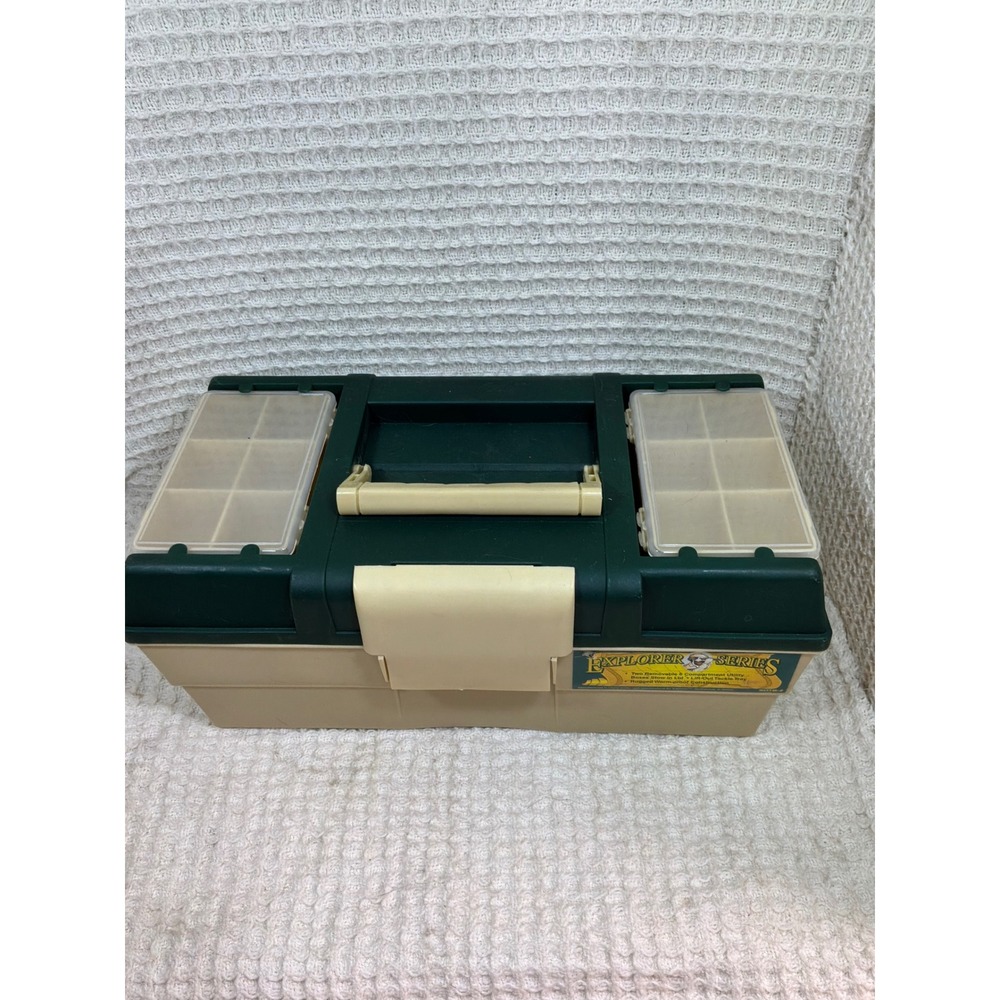 Outdoor Unisex Explorer Series Tackle Box Medium Green Tan SOTB-2
